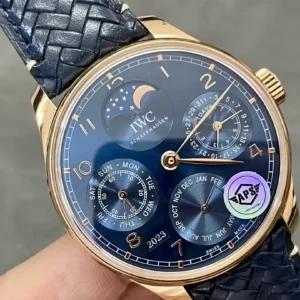 IWC PORTUGIESER IW503312 FAKE WATCH BLUE DIAL ROSE GOLD APS 44MM 1 ĐỒNG HỒ IWC PORTUGIESER IW503312 REPLICA 11 NHÀ MÁY APS MẶT XANH 44MM