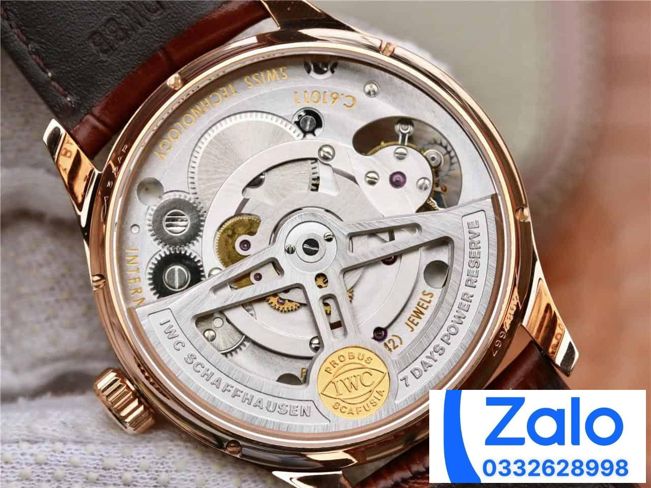 ĐỒNG HỒ IWC PORTUGIESER REPLICA CAO CẤP NHÀ MÁY ZF VÀNG HỒNG 44MM (4) ĐỒNG HỒ IWC PORTUGIESER REPLICA CAO CẤP NHÀ MÁY ZF VÀNG HỒNG 44MM