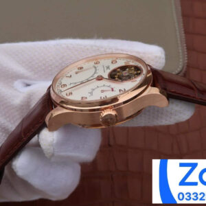IWC PORTUGUESE TOURBILLON FAKE WATCH ROSE PLATED GOLD AZ FACTORY 44MM 3 ĐỒNG HỒ IWC PORTUGUESE REP CAO CẤP NHÀ MÁY AZ FACTORY VỎ VÀNG 44MM