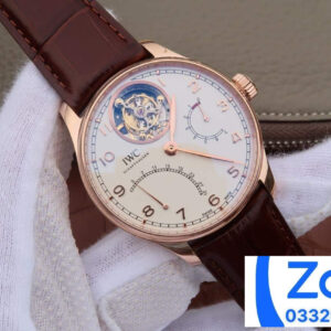 IWC PORTUGUESE TOURBILLON FAKE WATCH ROSE PLATED GOLD AZ FACTORY 44MM 1 ĐỒNG HỒ IWC PORTUGUESE REP CAO CẤP NHÀ MÁY AZ FACTORY VỎ VÀNG 44MM