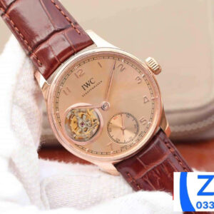 IWC PORTUGUESE REPLICA WATCH SALMON DIAL AZ FACTORY 42MM 1 ĐỒNG HỒ IWC PORTUGUESE REPLICA CAO CẤP NHÀ MÁY AZ DÂY DA VIỀN TRƠN 42MM