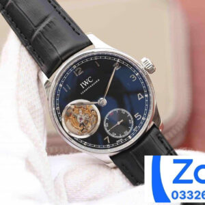 IWC PORTUGUESE REPLICA WATCH BLACK DIAL STEEL CASE AZ FACTORY 42MM 1 ĐỒNG HỒ IWC PORTUGUESE REPLICA CAO CẤP NHÀ MÁY AZ FACTORY MÀU XANH 42MM