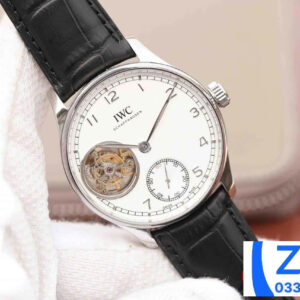IWC PORTUGUESE REPLICA TOURBILLON WATCH BLACK LEATHER STRAP AZ FACTORY 42MM 1 ĐỒNG HỒ IWC PORTUGUESE REPLICA CAO CẤP NHÀ MÁY AZ LỘ FULL CƠ 42MM