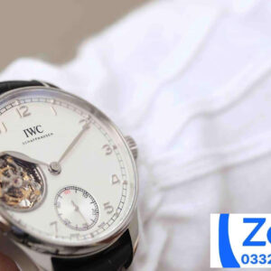 IWC PORTUGUESE TOURBILLON REPLICA WATCH WHITE DIAL AZ FACTORY 42MM 6 ĐỒNG HỒ IWC PORTUGUESE TOURBILLON REPLICA 1:1 NHÀ MÁY AZ MÀU TRẮNG 42MM