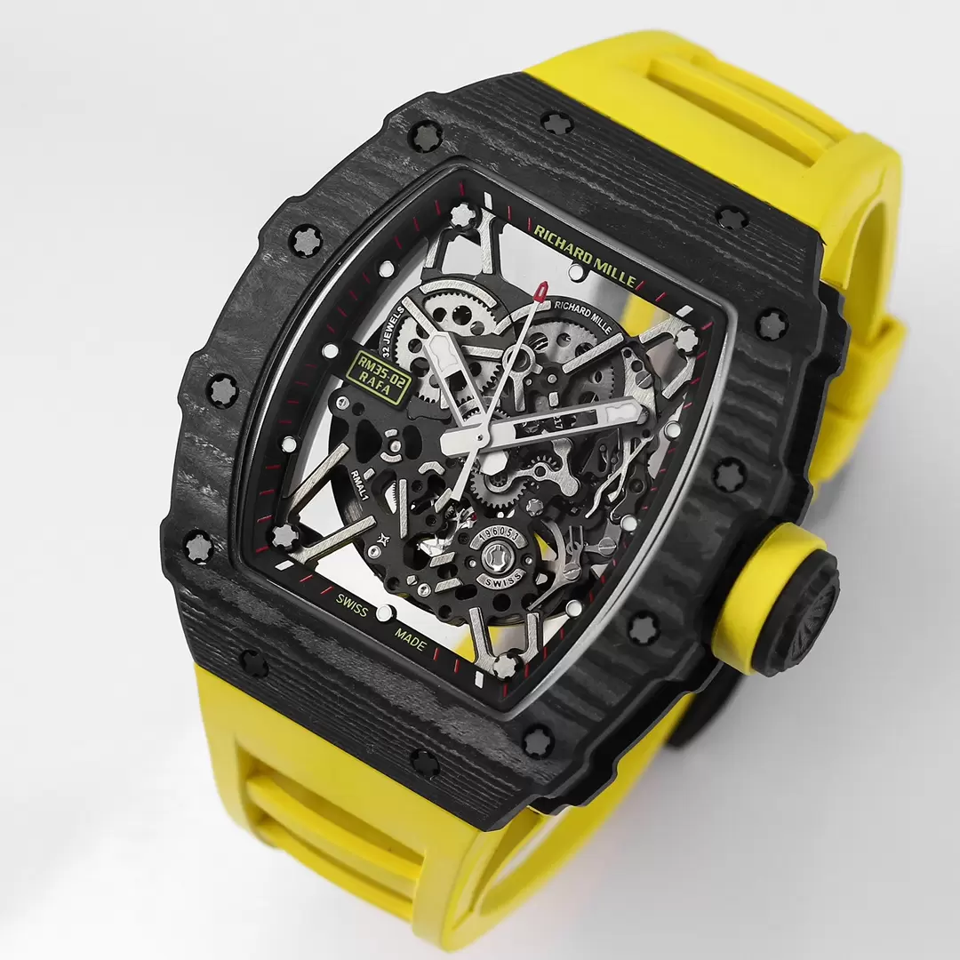 ĐỒNG HỒ RICHARD MILLE RM35-02 REPLICA 11 CARBON GOLDEN WIRE BBR FACTORY 44MM (8) ĐỒNG HỒ RICHARD MILLE RM35-02 REPLICA 11 CARBON GOLDEN WIRE BBR FACTORY 44MM (1)