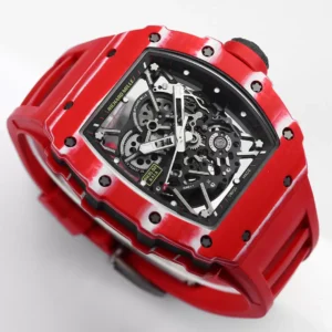 RICHARD MILLE RM35-02 BEST COPIES WATCHES RED CARBON CASE RUBBER STRAP BBR FACTORY 44MM 1 ĐỒNG HỒ RICHARD MILLE RM35-02 REPLICA 11 MÀU ĐỎ CARBON BBR FACTORY 44MM (1)