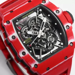 RICHARD MILLE RM35-02 BEST COPIES WATCHES RED CARBON CASE RUBBER STRAP BBR FACTORY 44MM 4 ĐỒNG HỒ RICHARD MILLE RM35-02 REPLICA 11 MÀU ĐỎ CARBON BBR FACTORY 44MM (1)