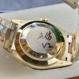 ROLEX DAY-DATE 228238 COPIES WATCHES GOLD DIAL INDEX HOURS GOLD PLATE STEEL VONFRAM GM FACTORY 40MM 7 ĐỒNG HỒ ROLEX DAY-DATE 228238 REPLICA THÉP VONFRAM VÀNG GOLD SỐ DẠ QUANG GMF 40MM