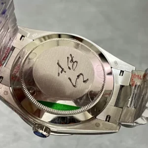 ROLEX DAY-DATE 228236 LUXURY REPLICA WATCHES MESH ICE BLUE DIAL RHINESTONE CASE INDEX HOURS GM FACTORY 41MM 8 ĐỒNG HỒ ROLEX DAY-DATE 228236 REPLICA 11 THÉP VONFRAM TĂNG TRỌNG LƯỢNG GMF 41MM (1)