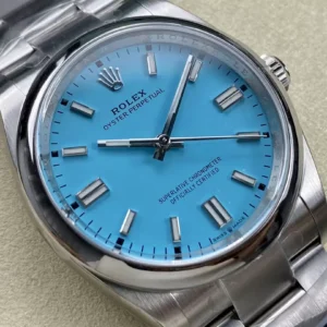 ROLEX OYSTER PERPETUAL 126000 IMITATION WATCHES BLUE TIFFANY DIAL CLEAN FACTORY 36MM 3 ĐỒNG HỒ ROLEX OYSTER PERPETUAL 126000 REPLICA 11 MẶT XANH NƯỚC BIỂN CLEAN 36MM (1)