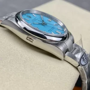 ROLEX OYSTER PERPETUAL 126000 IMITATION WATCHES BLUE TIFFANY DIAL CLEAN FACTORY 36MM 5 ĐỒNG HỒ ROLEX OYSTER PERPETUAL 126000 REPLICA 11 MẶT XANH NƯỚC BIỂN CLEAN 36MM (1)