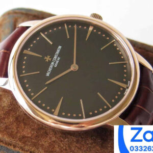 ĐỒNG HỒ VACHERON CONSTANTIN PATRIMONY FAKE 1:1 BLACK DIAL KZ FACTORY 40MM 5 ĐỒNG HỒ VACHERON CONSTANTIN PATRIMONY FAKE 1:1 DÂY DA KZ FACTORY 40MM