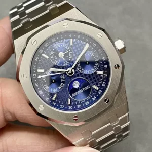 ĐỒNG HỒ AUDEMARS PIGUET ROYAL OAK 26574ST BBR REPLICA 1:1 NAM MẶT XANH 41MM 1 ĐỒNG HỒ AUDEMARS PIGUET ROYAL OAK 26574ST BBR REPLICA 11 NAM MẶT XANH 41MM (2)