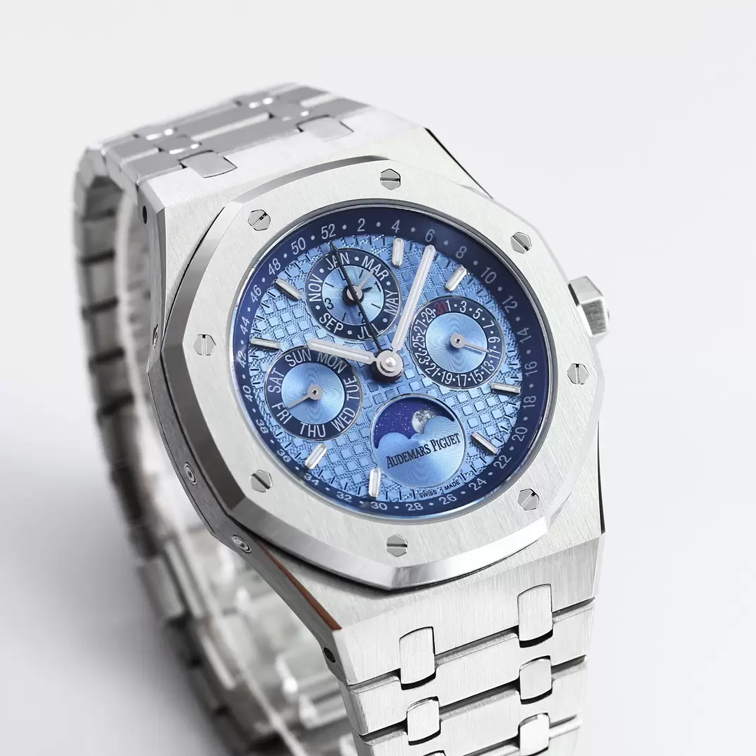 ĐỒNG HỒ AUDEMARS PIGUET ROYAL OAK CHORONOGRAPH 26574ST BBR REP 11 CAO CẤP 41MM (8) ĐỒNG HỒ AUDEMARS PIGUET ROYAL OAK CHORONOGRAPH 26574ST BBR REP 11 CAO CẤP 41MM (2)