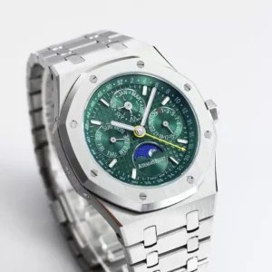 ĐỒNG HỒ AUDEMARS PIGUET ROYAL OAK CHORONOGRAPH 26574ST BBR REP 1:1 MẶT XANH LÁ 41MM 3 ĐỒNG HỒ AUDEMARS PIGUET ROYAL OAK CHORONOGRAPH 26574ST BBR REP 11 MẶT XANH LÁ 41MM (2)