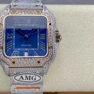 ĐỒNG HỒ CARTIER SANTOS DEMI ROSE GOLD REP 1:1 ĐÍNH ĐÁ MẶT XANH AMG FACTORY 40MM 3 ĐỒNG HỒ CARTIER SANTOS DEMI ROSE GOLD REP 11 ĐÍNH ĐÁ MẶT XANH AMG FACTORY 40MM (2)