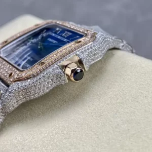 ĐỒNG HỒ CARTIER SANTOS DEMI ROSE GOLD REP 1:1 ĐÍNH ĐÁ MẶT XANH AMG FACTORY 40MM 4 ĐỒNG HỒ CARTIER SANTOS DEMI ROSE GOLD REP 11 ĐÍNH ĐÁ MẶT XANH AMG FACTORY 40MM (2)