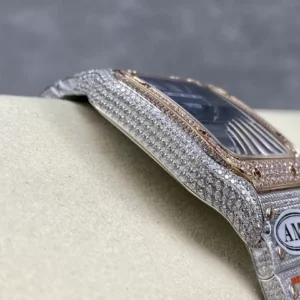 ĐỒNG HỒ CARTIER SANTOS DEMI ROSE GOLD REP 1:1 ĐÍNH ĐÁ MẶT XANH AMG FACTORY 40MM 5 ĐỒNG HỒ CARTIER SANTOS DEMI ROSE GOLD REP 11 ĐÍNH ĐÁ MẶT XANH AMG FACTORY 40MM (2)