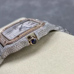 ĐỒNG HỒ CARTIER SANTOS DEMI ROSE GOLD REP 1:1 ĐÍNH FULL ĐÁ AMG FACTORY 40MM 4 ĐỒNG HỒ CARTIER SANTOS DEMI ROSE GOLD REP 11 ĐÍNH FULL ĐÁ AMG FACTORY 40MM (2)