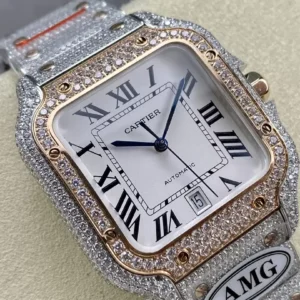 ĐỒNG HỒ CARTIER SANTOS DEMI ROSE GOLD REP 1:1 ĐÍNH FULL ĐÁ AMG FACTORY 40MM 2 ĐỒNG HỒ CARTIER SANTOS DEMI ROSE GOLD REP 11 ĐÍNH FULL ĐÁ AMG FACTORY 40MM (2)