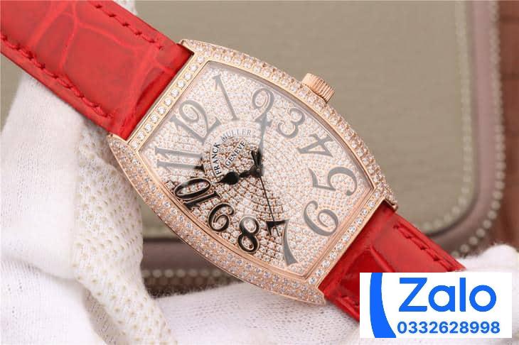 ĐỒNG HỒ FRANCK MULLER NỮ MÀU ĐỎ REP 11 CAO CẤP MÁY CƠ THỤY SỸ 36MM (1) ĐỒNG HỒ FRANCK MULLER NỮ MÀU ĐỎ REP 11 CAO CẤP MÁY CƠ THỤY SỸ 36MM (2)