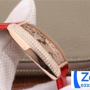 FRANCK MULLER BEST REPLICA WATCHES ROSE GOLD RHINESTONE RED LEATHER STRAP AUTOMATIC 36MM 4 ĐỒNG HỒ FRANCK MULLER NỮ MÀU ĐỎ REP 11 CAO CẤP MÁY CƠ THỤY SỸ 36MM (2)