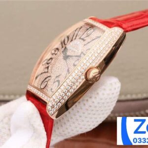 FRANCK MULLER BEST REPLICA WATCHES ROSE GOLD RHINESTONE RED LEATHER STRAP AUTOMATIC 36MM 3 ĐỒNG HỒ FRANCK MULLER NỮ MÀU ĐỎ REP 11 CAO CẤP MÁY CƠ THỤY SỸ 36MM (2)