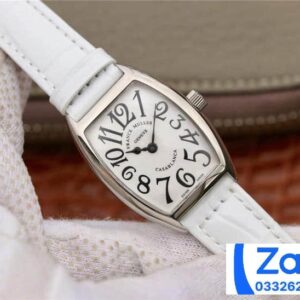 FRANCK MULLER REPLICA WATCHES WHITE LEATHER STRAP STAINLESS STEEL QUARTZ MOVEMENT 24×29MM 2 ĐỒNG HỒ FRANCK MULLER NỮ MÀU TRẰNG REPLICA 11 CAO CẤP 24×29MM (2)