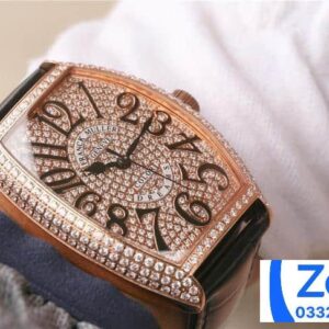 FRANCK MULLER COPIES WATCHES FOR WOMEN ROSE GOLD RHINESTONE CASE 36MM 7 ĐỒNG HỒ FRANCK MULLER NỮ ROSE GOLD ĐÍNH ĐÁ REPLICA 11 CAO CẤP 36MM (2)