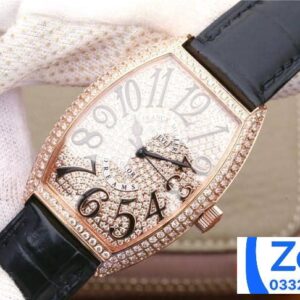 FRANCK MULLER COPIES WATCHES FOR WOMEN ROSE GOLD RHINESTONE CASE 36MM 1 ĐỒNG HỒ FRANCK MULLER NỮ ROSE GOLD ĐÍNH ĐÁ REPLICA 11 CAO CẤP 36MM (2)