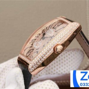 FRANCK MULLER COPIES WATCHES FOR WOMEN ROSE GOLD RHINESTONE CASE 36MM 3 ĐỒNG HỒ FRANCK MULLER NỮ ROSE GOLD ĐÍNH ĐÁ REPLICA 11 CAO CẤP 36MM (2)