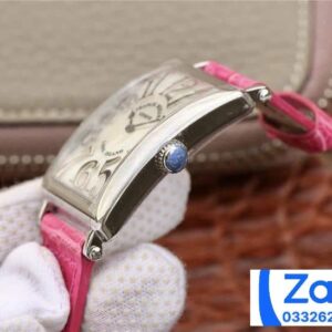 FRANCK MULLER GOOD IMITATION WATCHES PINK LEATHER STRAP QUARTZ MOVEMENT 29x45MM 4 ĐỒNG HỒ FRANCK MULLER REP 11 CAO CẤP NỮ DÂY DA HỒNG 29x45MM (2)
