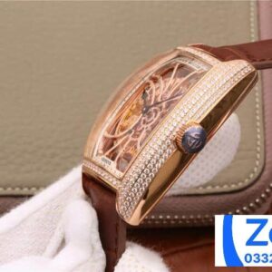 FRANCK MULLER SKELETON BEST COPIES WATCHES SKELETON ROSE GOLD CASE BROWN LEATHER STRAP 39.5x55MM 3 ĐỒNG HỒ FRANCK MULLER SKELETON ROSE GOLD FAKE 11 CAO CẤP ĐÍNH ĐÁ 39 (2)
