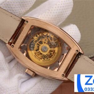 FRANCK MULLER SKELETON BEST COPIES WATCHES SKELETON ROSE GOLD CASE BROWN LEATHER STRAP 39.5x55MM 6 ĐỒNG HỒ FRANCK MULLER SKELETON ROSE GOLD FAKE 11 CAO CẤP ĐÍNH ĐÁ 39 (2)