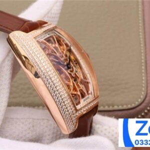 FRANCK MULLER SKELETON BEST COPIES WATCHES SKELETON ROSE GOLD CASE BROWN LEATHER STRAP 39.5x55MM 4 ĐỒNG HỒ FRANCK MULLER SKELETON ROSE GOLD FAKE 11 CAO CẤP ĐÍNH ĐÁ 39 (2)