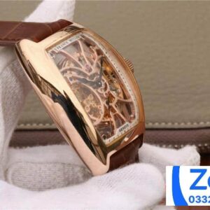 FRANCK MULLER SKELETON ROSE GOLD BEST REPLICA WATCH BROWN LEATHER STRAP 39.5x55MM 5 ĐỒNG HỒ FRANCK MULLER SKELETON ROSE GOLD REP 11 NAM MÁY CƠ AUTOMATIC 39 (2)