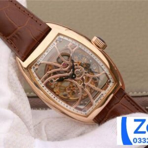 FRANCK MULLER SKELETON ROSE GOLD BEST REPLICA WATCH BROWN LEATHER STRAP 39.5x55MM 2 ĐỒNG HỒ FRANCK MULLER SKELETON ROSE GOLD REP 11 NAM MÁY CƠ AUTOMATIC 39 (2)