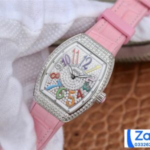 FRANCK MULLER V32 ABF FACTORY PINK RUBBER STRAP SUPER FAKE WATCH 36MM 2 ĐỒNG HỒ FRANCK MULLER V32 ABF FACTORY REP 11 NỮ MÀU TRẮNG ĐÍNH ĐÁ 36MM (2)