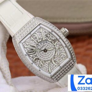 FRANCK MULLER V32 ABF FACTORY FULL WHITE REPLICA WATCHES 36MM 2 ĐỒNG HỒ FRANCK MULLER V32 ABF NỮ ĐÍNH ĐÁ REP 11 CAO CẤP 36MM (2)