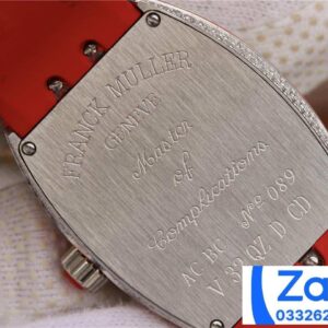 FRANCK MULLER V32 COPIES WATCHES RED DIAL RUBBER STRAP RHINESTONE ABF FACTORY 36MM 7 ĐỒNG HỒ FRANCK MULLER V32 ABF REP 11 CAO CẤP NỮ MÀU ĐỎ ĐÍNH ĐÁ 36MM (2)