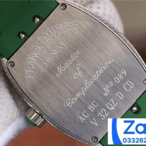 FRANCK MULLER V32 IMITATION WATCHES GREEN DIAL RUBBER STRAP RHINESTONE CASE ABF FACTORY 36MM 8 ĐỒNG HỒ FRANCK MULLER V32 ABF REP 11 CAO CẤP NỮ MÀU XANH LÁ CÂY 36MM (2)