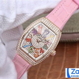 FRANCK MULLER V32 ABF FACTORY REPLICA WATCH NUMBER FULL COLOR WOMAN'S 36MM 1 ĐỒNG HỒ FRANCK MULLER V32 ABF REP 11 NỮ ĐÍNH ĐÁ CỌC SỐ 7 MÀU 36MM (2)