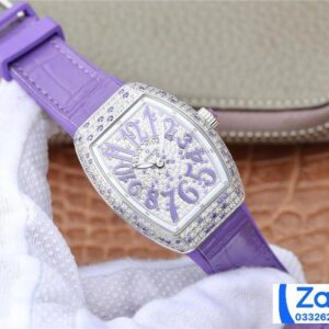 FRANCK MULLER V32 ABF FACTORY SWISS QUARTZ PINK RUBBER STARP 36MM 2 ĐỒNG HỒ FRANCK MULLER V32 ABF REP 11 NỮ MÁY QUARTZ THỤY SỸ 36MM (2)