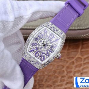 FRANCK MULLER V32 ABF FACTORY SWISS QUARTZ PINK RUBBER STARP 36MM 1 ĐỒNG HỒ FRANCK MULLER V32 ABF REP 11 NỮ MÁY QUARTZ THỤY SỸ 36MM (2)