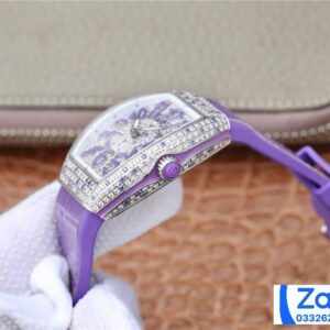 FRANCK MULLER V32 ABF FACTORY SWISS QUARTZ PINK RUBBER STARP 36MM 3 ĐỒNG HỒ FRANCK MULLER V32 ABF REP 11 NỮ MÁY QUARTZ THỤY SỸ 36MM (2)