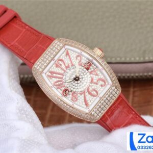 FRANCK MULLER V32 REPLICA WATCHES RED RUBBER STRAP ABF FACTORY 36MM 2 ĐỒNG HỒ FRANCK MULLER V32 ABF REPLICA 11 MÀU ĐỎ ĐÍNH FULL ĐÁ 36MM (2)