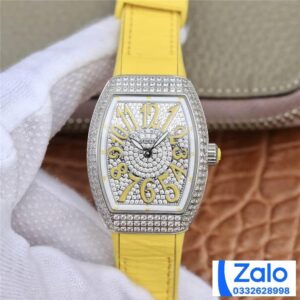 ĐỒNG HỒ FRANCK MULLER V32 ABF REPLICA 11 NỮ MÀU VÀNG ĐÍNH ĐÁ 36MM (2)