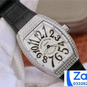 FRANCK MULLER V32 REPLICA WATCHES BLACK DIAL RUBBER STRAP RHINESTONE CASE ABF FACTORY 36MM 1 ĐỒNG HỒ FRANCK MULLER V32 ABF REPLICA 11 NỮ MÁY PIN THỤY SỸ 36MM (2)