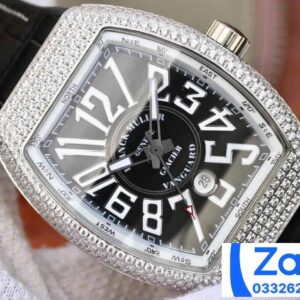 FRANCK MULLER V45 ABF DIAMOND CASE BLACK DIAL RUBBER STRAP 45MM 2 ĐỒNG HỒ FRANCK MULLER V45 ABF NAM ĐÍNH ĐÁ REP 11 CAO CẤP 45MM (2)