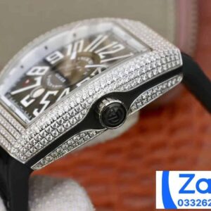 FRANCK MULLER V45 ABF DIAMOND CASE BLACK DIAL RUBBER STRAP 45MM 3 ĐỒNG HỒ FRANCK MULLER V45 ABF NAM ĐÍNH ĐÁ REP 11 CAO CẤP 45MM (2)